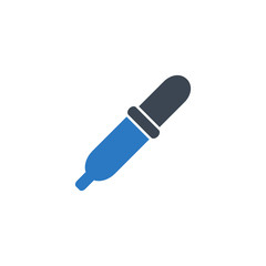 Dropper related vector glyph icon. Isolated on white background. Vector illustration.