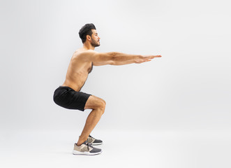 Fototapeta premium man doing exercises