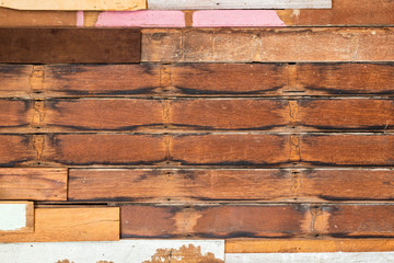 Old vintage wooden planks wall background