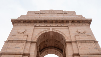 close shot of the top of india gate in new delhi