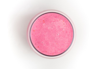 Obraz na płótnie Canvas healthy raspberry smoothie with coconut milk
