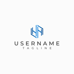 The technology logo with a hexagon shape uses the style monoline LH.