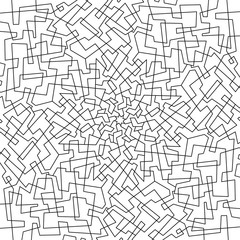 Geometric mandala coloring book. Beautiful relax dud black and white ornament. Large size, meditative drawing. Coloring book page.