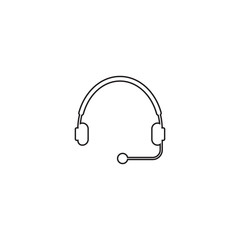 Microphone and Headphones icon logo vector