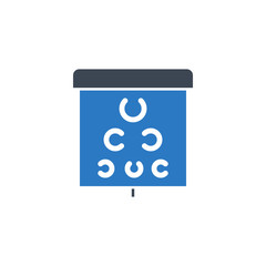 Eye Test related vector glyph icon. Isolated on white background. Vector illustration.