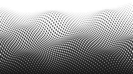Abstract modern background . Digital Dynamic wave of particles. Vector image . 