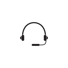 Microphone and Headphones icon logo vector