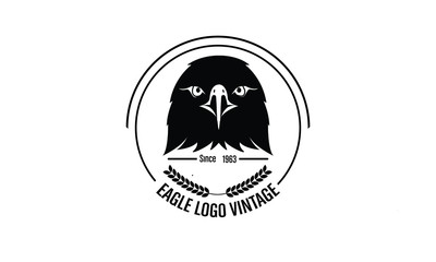 vintage-style emblem logo with an eagle theme