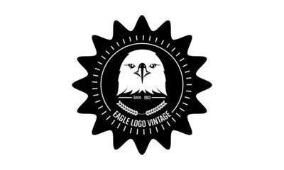 vintage-style emblem logo with an eagle theme
