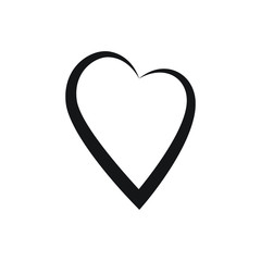 Heart icon design isolated on white background