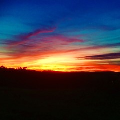 sunset in the mountains