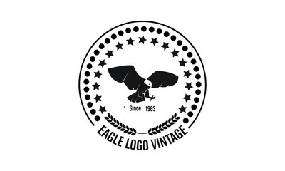 vintage-style emblem logo with an eagle theme