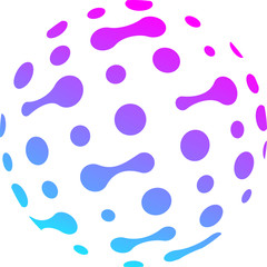 Fototapeta na wymiar technology sphere logo design for global technologies solutions company logo