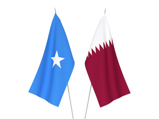 Somalia and Qatar flags