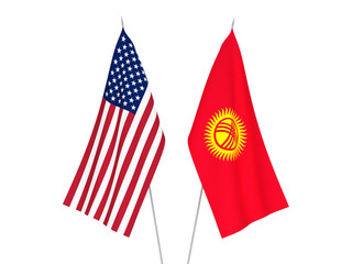 America and Kyrgyzstan flags