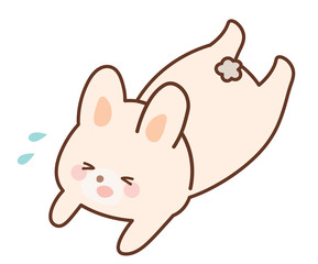 転んだうさぎ