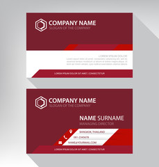 Modern. vector business card template. design red and white color