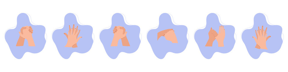 Wash your hands with alcohol gel. Personal hygiene, infographic procedure clean disease prevention covid-19.