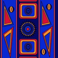 Seamless ethnic background folk african endless pattern