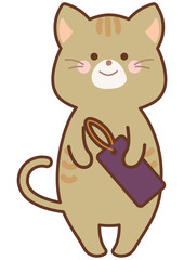 七夕の短冊と猫