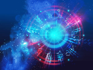 Astrology and alchemy sign background illustration