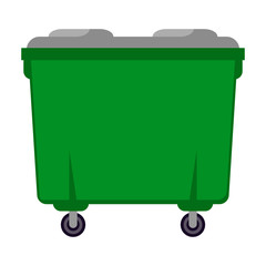 Trash can vector icon.Cartoon vector icon isolated on white background trash can.