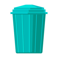 Trash box vector icon.Cartoon vector icon isolated on white background trash box.