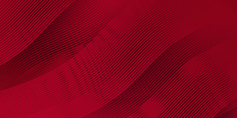 Abstract red wave background for presentation design. Vector illustration with futuristic corporate concept