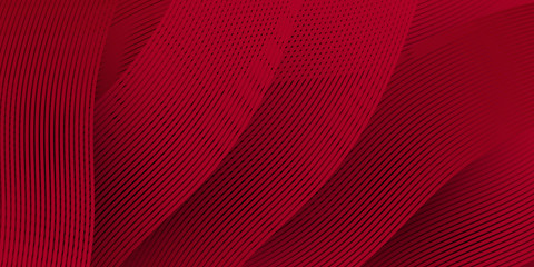 Abstract red wave background for presentation design. Vector illustration with futuristic corporate concept