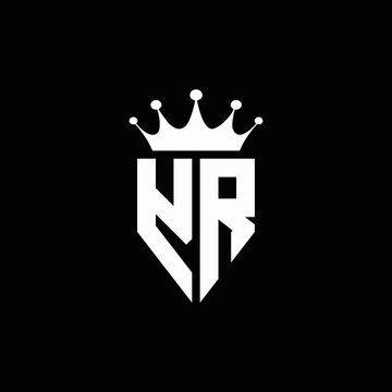YR logo monogram emblem style with crown shape design template