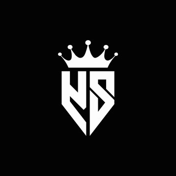 YS logo monogram emblem style with crown shape design template