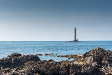 Fototapeta na wymiar Goury lighthouse, Cap de la Hague, France, Manche