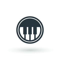 Keyboard piano vector Musical instrument illustration design Music and pianist, musician, synthesizer symbol. Flat Vector illustration. Button Set