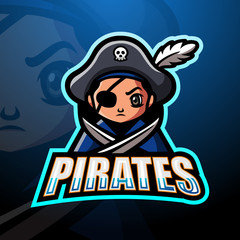 Pirates esport mascot logo design