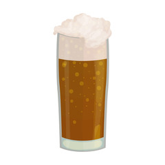 Beer glass vector icon.Cartoon vector icon isolated on white background beer glass.