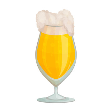 Beer glass vector icon.Cartoon vector icon isolated on white background beer glass.