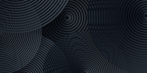 Fototapeta na wymiar 3d render spiral abstract black crystal background, faceted texture, macro panorama, wide panoramic polygonal wallpaper. Black metal texture steel background. Perforated sheet metal.