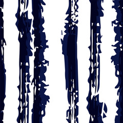 Blue Simple Stripe Vector Seamless Pattern. 