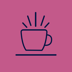 Coffee mug flat design illustration
