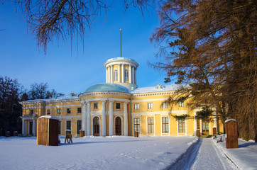 Moscow, Russia - January, 2019: Arkhangelskoye Museum Estate