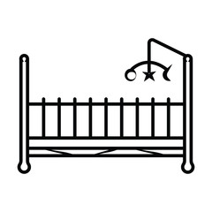Baby crib icon vector illustration
