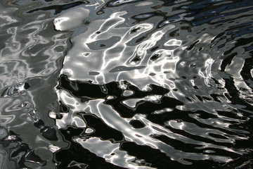 Abstrakte Spiegelung im Wasser