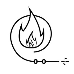 Fire station icon vector illustration