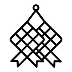 Hari Raya Concept, Wall Mounter Hanging Decorative elements vector Icon Design, Ramazan kareem and Islamic Symbols on white background, 