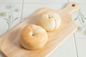 自宅でパン作り　プレーンベーグル