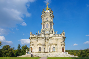 DUBROVITSY, MOSCOW REGION, RUSSIA - September, 2019: Church of the Theotokos of the Sign at Dubrovitsy Estate