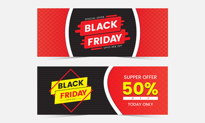 Creative Black Friday banner template design