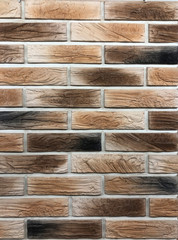 background, texture of an old brick gray-brown color. Used for walls