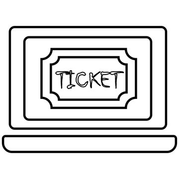 Ticket icon vector illustration photo