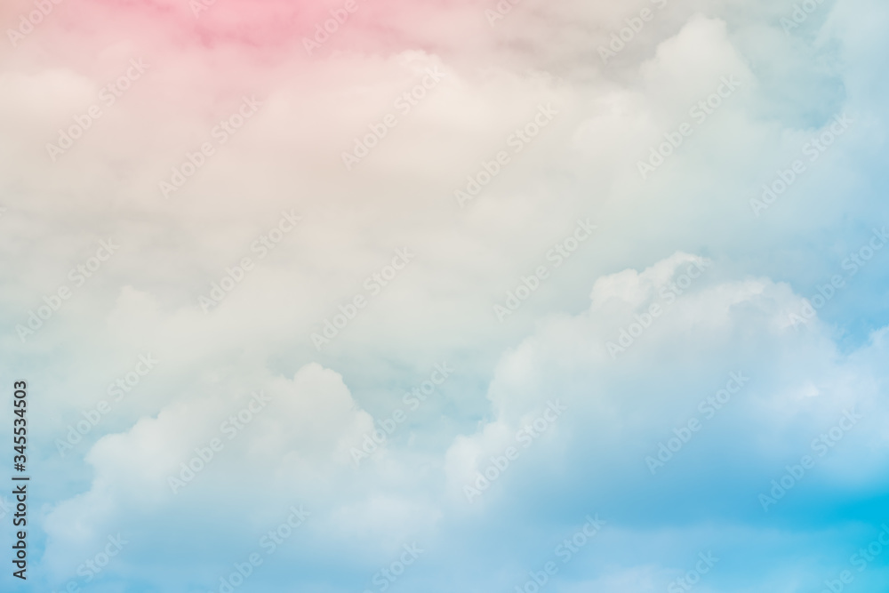 Wall mural cloud background with a pastel colour